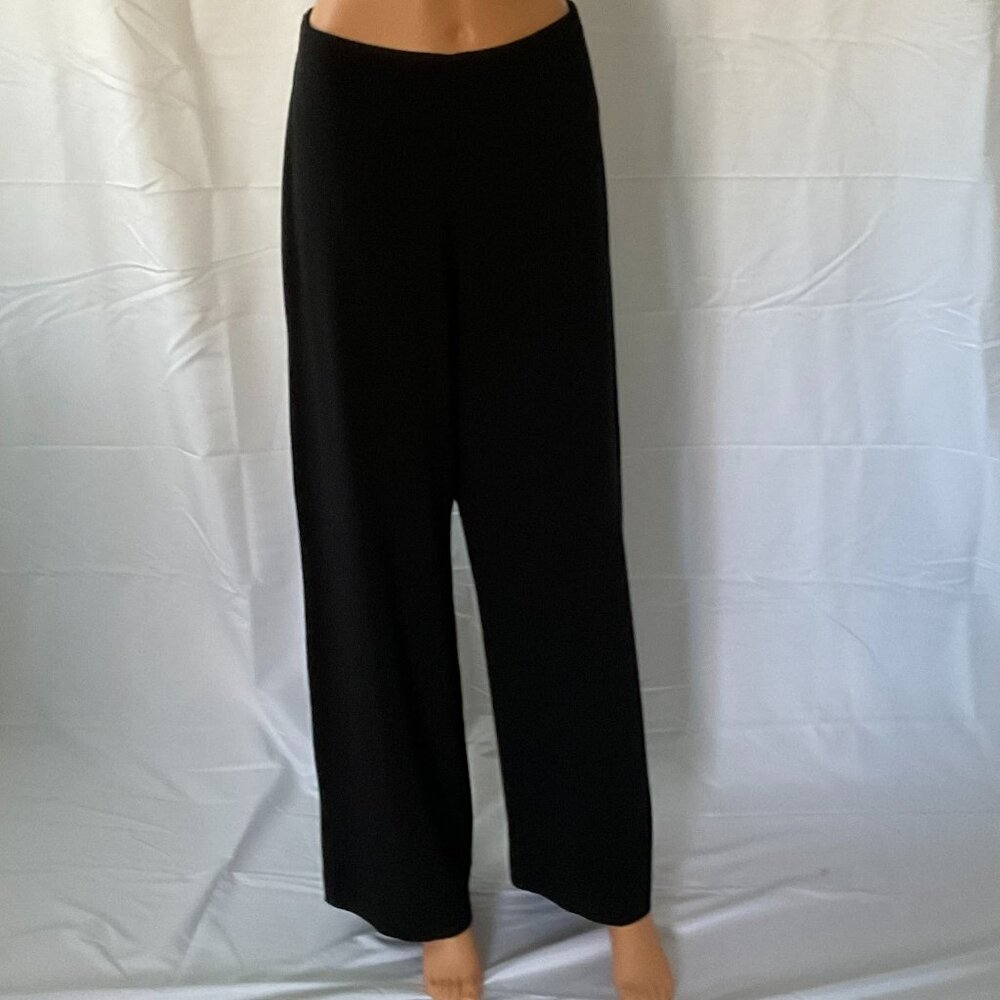J.Jill Black Stretch Palazzo Pants (Wearever)/ Size M (10-12)  / Classic